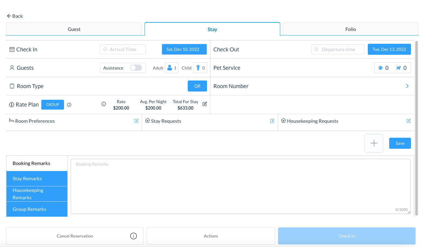 Extend or Shorten a Reservation